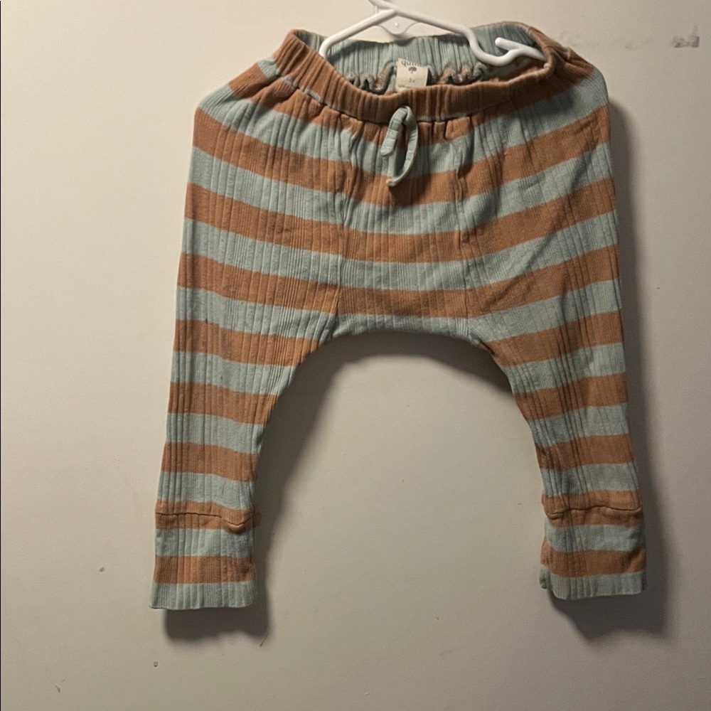 Kate Quinn Striped Kids Bottoms in Blue and Brown